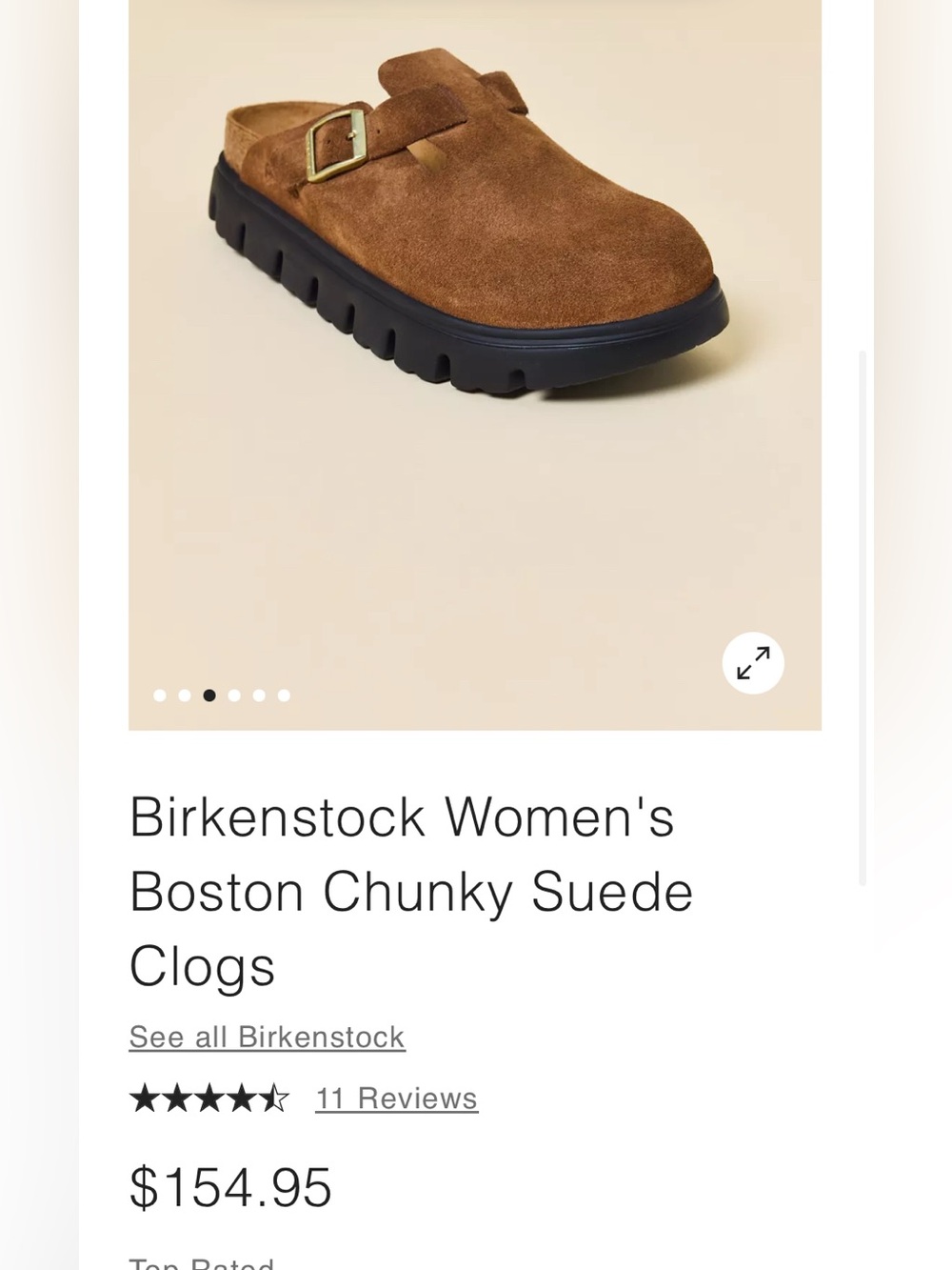 Birkenstock Papillio Chunky Boston Clog Brown Dark Tea size 8 - 8.5 - Picture 10 of 10